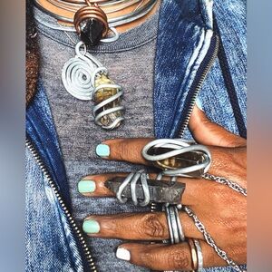 Smoky Quartz Knuckle Ring